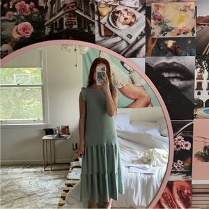 Sage Green Midi Dress